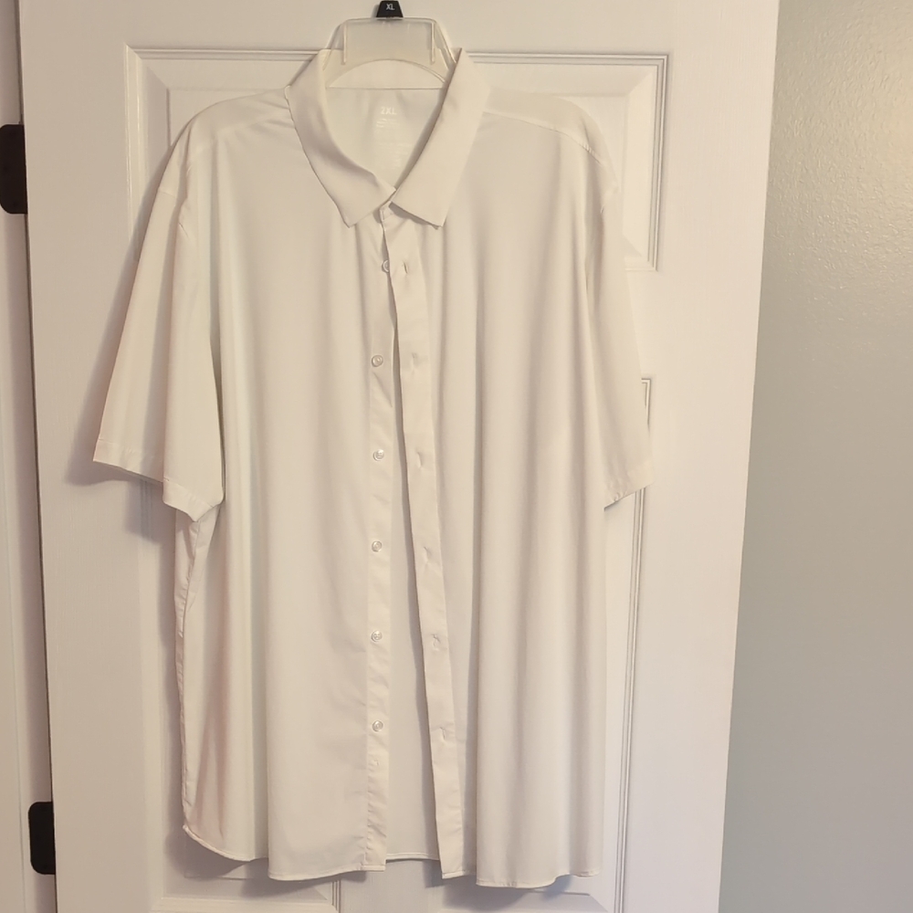 Source Unknown Classic White Men's Casual Shirt